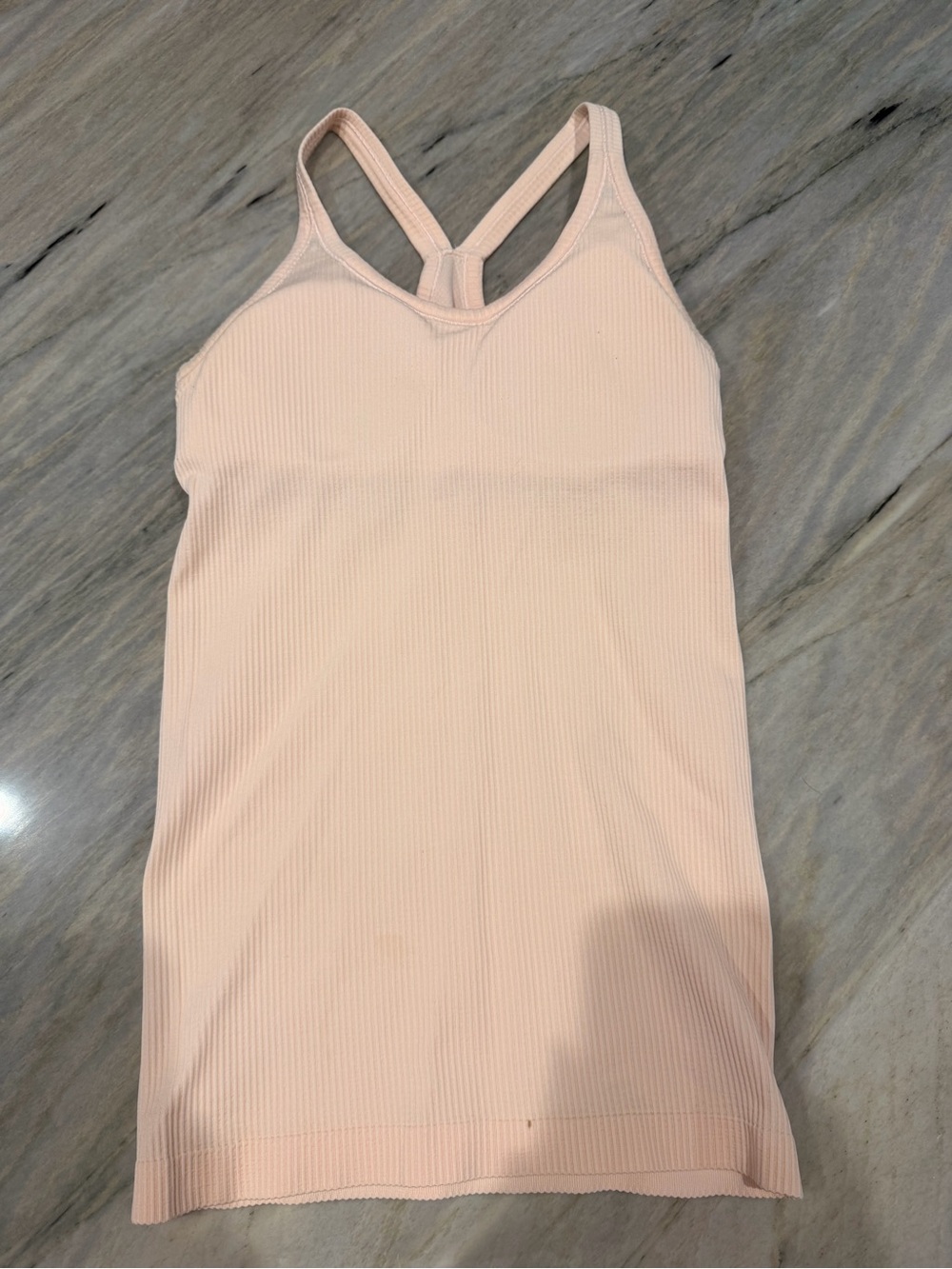 lululemon athletica Ribbed Racerback Tank in Blush Pink (Ebb to Street)